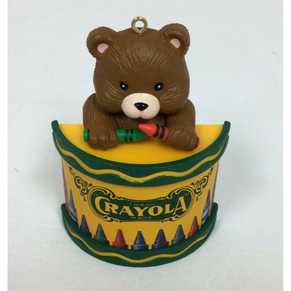 Binney & Smith Holiday 992 Crayola Crayons Bear W Drum Christmas